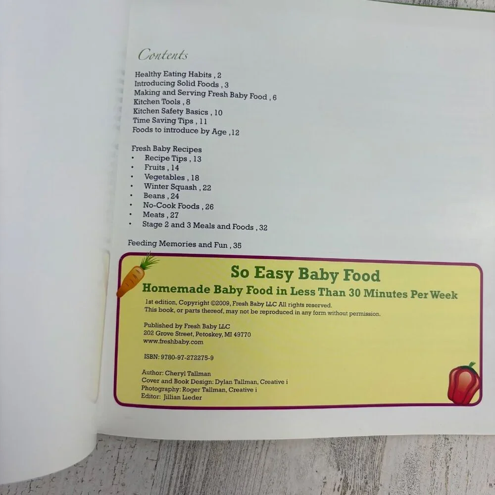 So Easy Baby Food Basics Toddler Food Guide to Making Baby Food At Home SET Lot